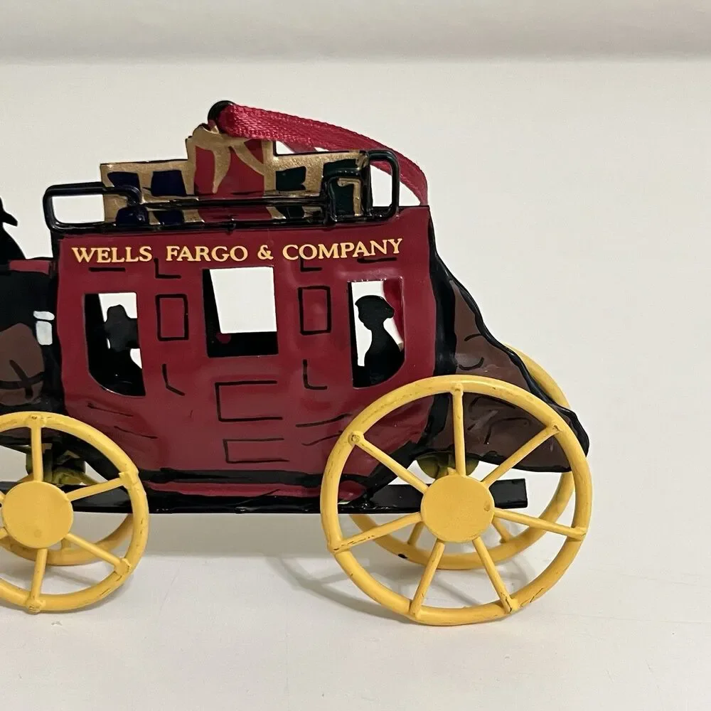 Wells Fargo & Company Stagecoach Ornament - Metal 2007 Christmas Tree Ornament
